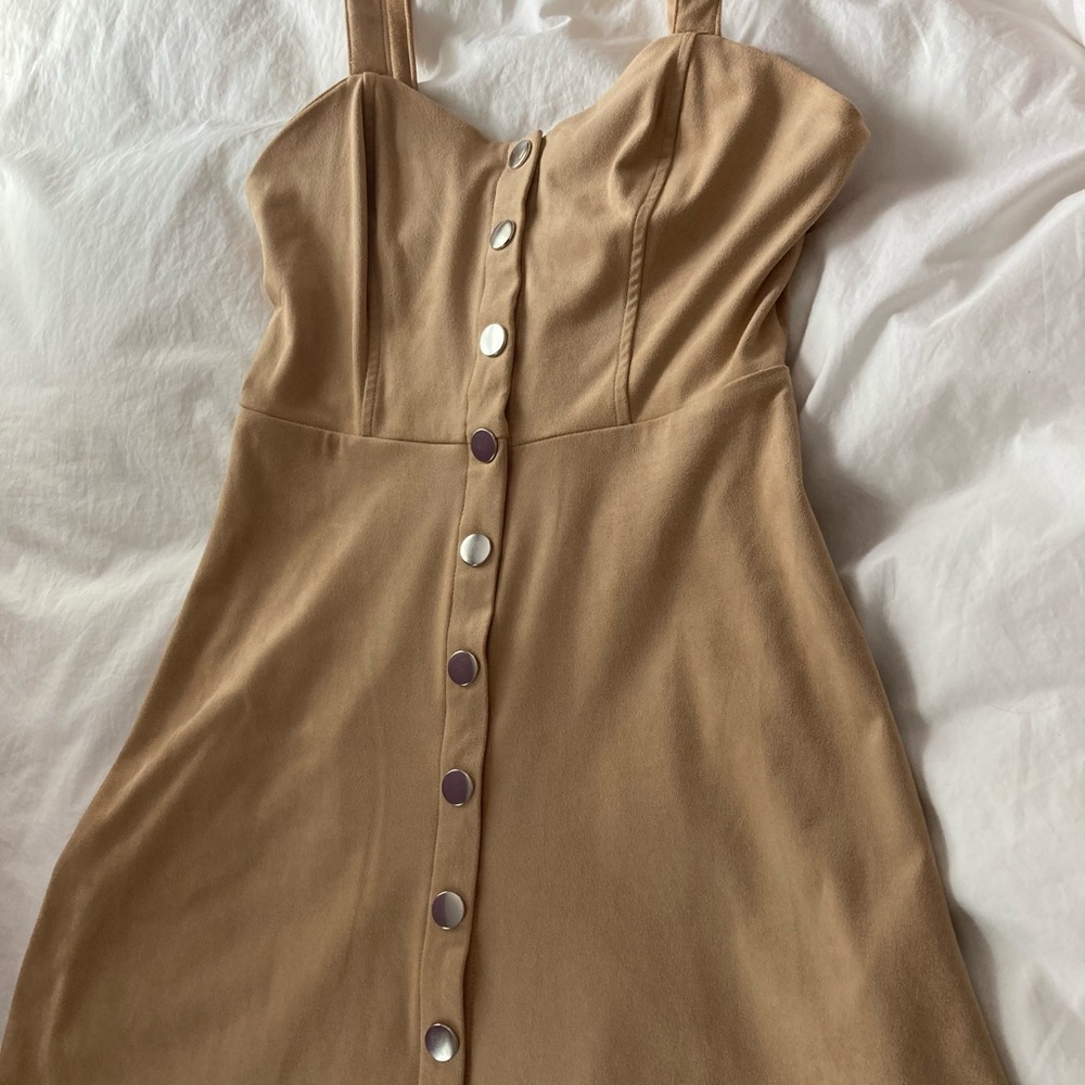 Forever 21 velvet tan dress